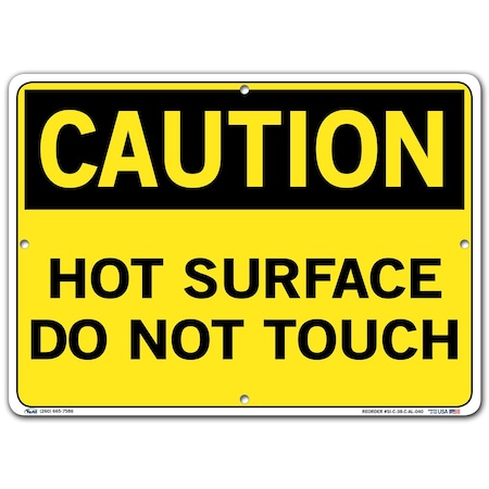 Vestil Aluminum Sign, 10-1/2" H, 14-1/2" W, Aluminum, Rectangle, English, SI-C-38-C-AL-040 SI-C-38-C-AL-040